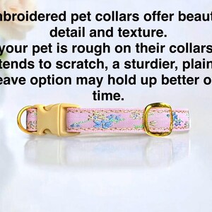 Katzenhalsband - Rosa und Ivory Besticktes Ausreißer-Katzenhalsband, Halsband für kleine Hunde, Sicherheitshalsband, Sicherheitshalsband Bild 5