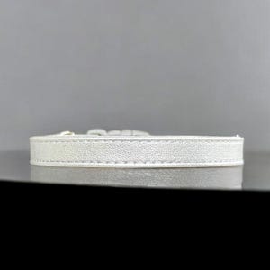 Platinum Purr - Silver Vegan Leather Cat Collar, Small Dog Collar, Kitten Collar, Sleek & Sophisticated Vegan Leather Breakaway Cat Collar.