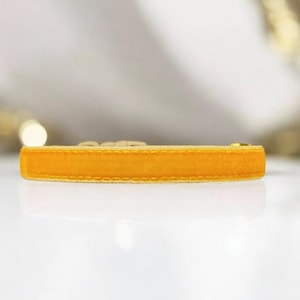 Velvet Sunshine - Yellow Velvet Cat Collar - Posh velvet cat collar, Soft kitten collar, Breakaway cat collar, Soft Luxe velvet cat collar.
