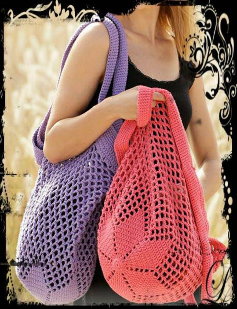 market bag, vacation bag Star burst PAttern Beach bag Beach tote made to order Hand Crochet Star Burst Beach Bag