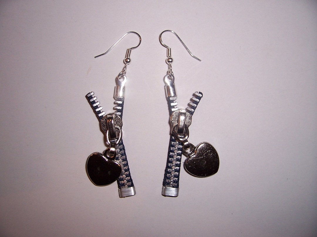 ZIPPING ZIPPER EARRINGS Etsy