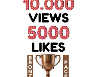 Instagram Likes and Views 10.000 - 5000, Complete in 3 Hours