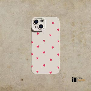 Étui pour iPhone, étui pour portable de luxe, rouge, coeur d'amour, coque de téléphone, design minimaliste, coque pour iPhone, coque souple en silicone antichoc