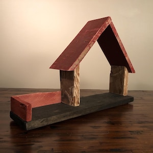Handcrafted Reclaimed Wood Nativity Creche | Rustic Christmas Home Decor | Mini Barn Stable | Wonder of Christmas | Wooden Creations