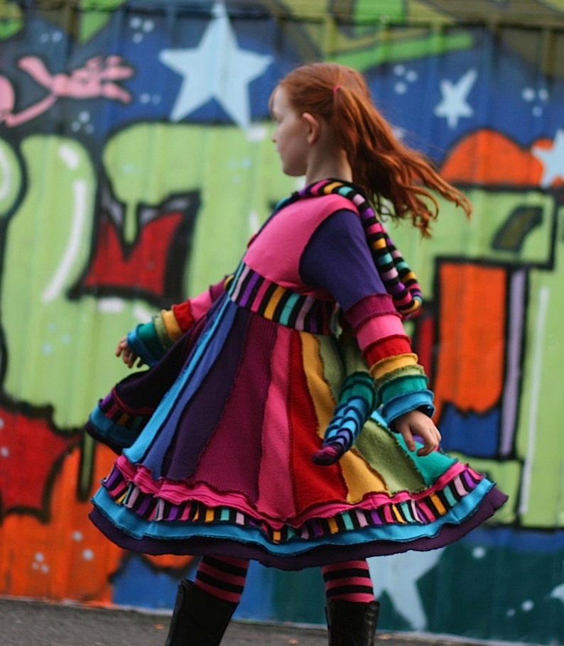 Girls Over The Rainbow Pixie Sweater Coat Size T4 14 image 4