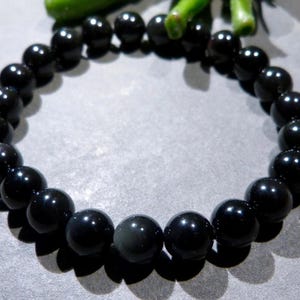 Bracciale in ossidiana arcobaleno da 8 mm, cristallo protettivo per energia positiva