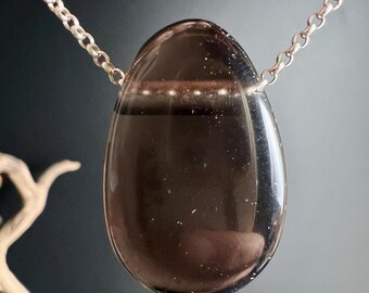 Apache Tear Pendant Obsidian | Black Protection Stone Necklace | Root Chakra | Scorpio Gift