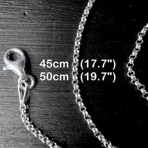 Catena a maglia tonda in argento sterling 925 italiano