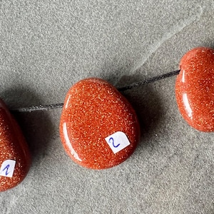 Goldstone Pendant | You Pick | With Cord | Shimmering, Drilled Gold Sandstone Necklace