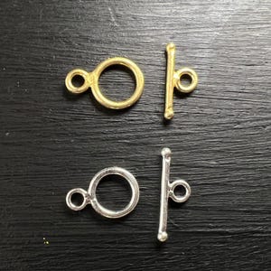 Guldfylld Sterling Silver Toggle Lock | Italienska Smyckestillbehör