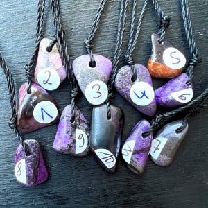 Tiny! Sugilite Drilled Pendant | You Pick | Minimalist Purple Necklace