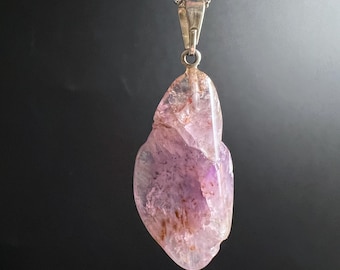 Super Seven Pendant with solid Sterling Silver Eylet and optional Silver Chain