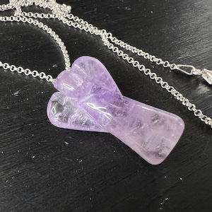 Small Amethyst Angel Pendant Necklace