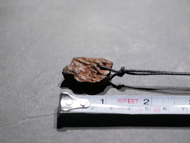 Raw Tektite Pendant Gift for Men small rough stone necklace 1.1/'/'