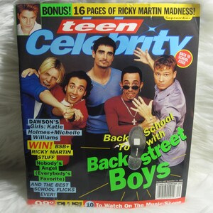 Teen Celebrity Magazine September 1999 Backstreet Boys| Magazine for Teens| Teenager Magazine| Special Issue| Ricky Martin| Single Issue