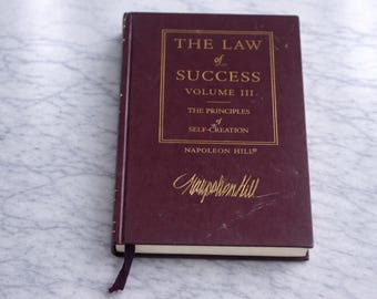 Vintage Napoleon Hill's Law of Success Vol. 3 Book | Leather-Bound Hardcover