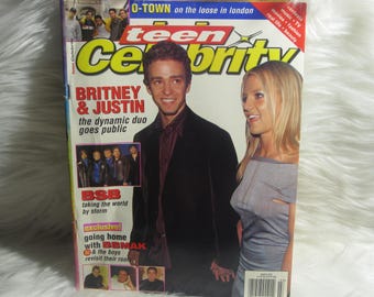 Vintage Teen Celebrity Magazine March 2001 | Britney Spear & Justin Timberlake Cover