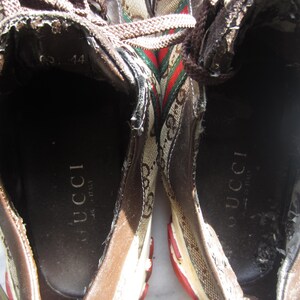 Zapatillas Gucci vintage de lona con monograma Boulevard para hombre, talla 9,5 (EE. UU.), corte bajo imagen 5