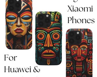 Etui na telefon Tribal Art - kompatybilne z Google, Xiaomi, Huawei i OnePlus - kolorowe etui z etnicznym wzorem - trwałe i stylowe akcesorium
