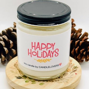Holiday Candle | Soy Candle | Christmas Scented Soy Candles | Holiday Candles | Candle Set Christmas Gift | Handmade Candle| Candle Gift Box