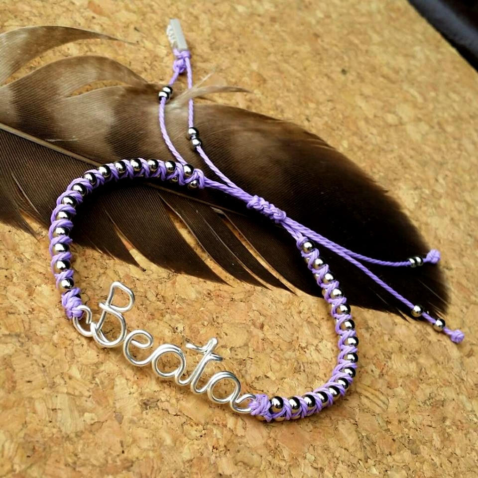 Personalized wire name bracelet personalized string bracelet Etsy