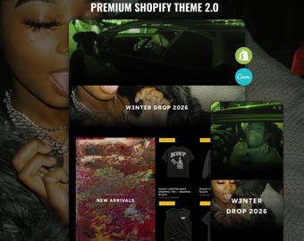 Shopify-Theme für Streetwear | Shopify-Vorlage für Bekleidungsmarken | Shopify 2.0-Theme für Modegeschäfte | E-Commerce-Website-Vorlage | Y2K