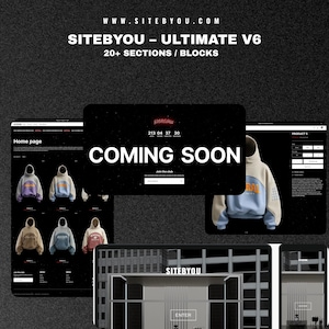 SiteByYou Ultimate v6 – Premium Shopify 3.0 Fashion Theme | Starter Clothing Template | Modern Website - with video animation