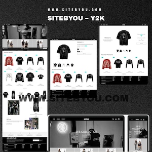 Y2K Shopify Theme | Shopify 2.0 Theme Template | Fashion Shopify Theme | Shopify Clothing | Website Design Template | Shopify | SiteByou