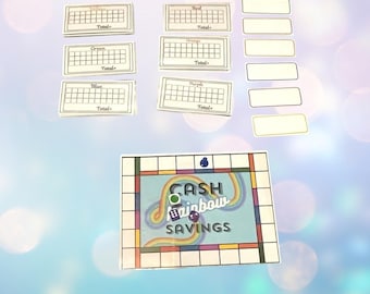 Rainbow Cash Savings Game Board: Fun Budgeting Kit with Trackers