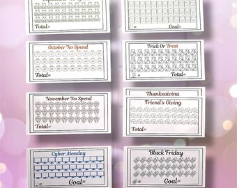 No Spend Year Tracker Refill | 12-Month Budget Savings Plan