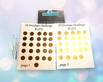 50 Envelope Savings Challenge Scratch Off Kit – 1275 Dollar Goal