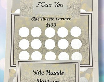Side Hustle Savings Challenge: Scratch & Save Budget Tracker with Cash Envelope