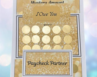 Paycheck Partner Scratch & Save Budget Challenge: Savings Tracker Game