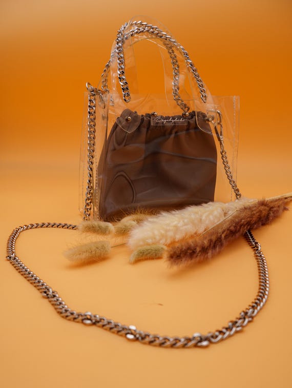 Handmade Clear Designer Bag Unique Transparent Purse With