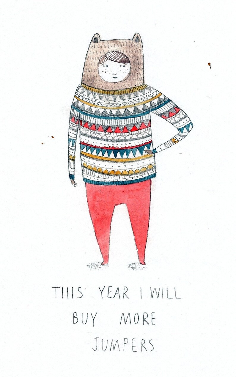 Art Print. 'jumpers' Illustration. Etsy