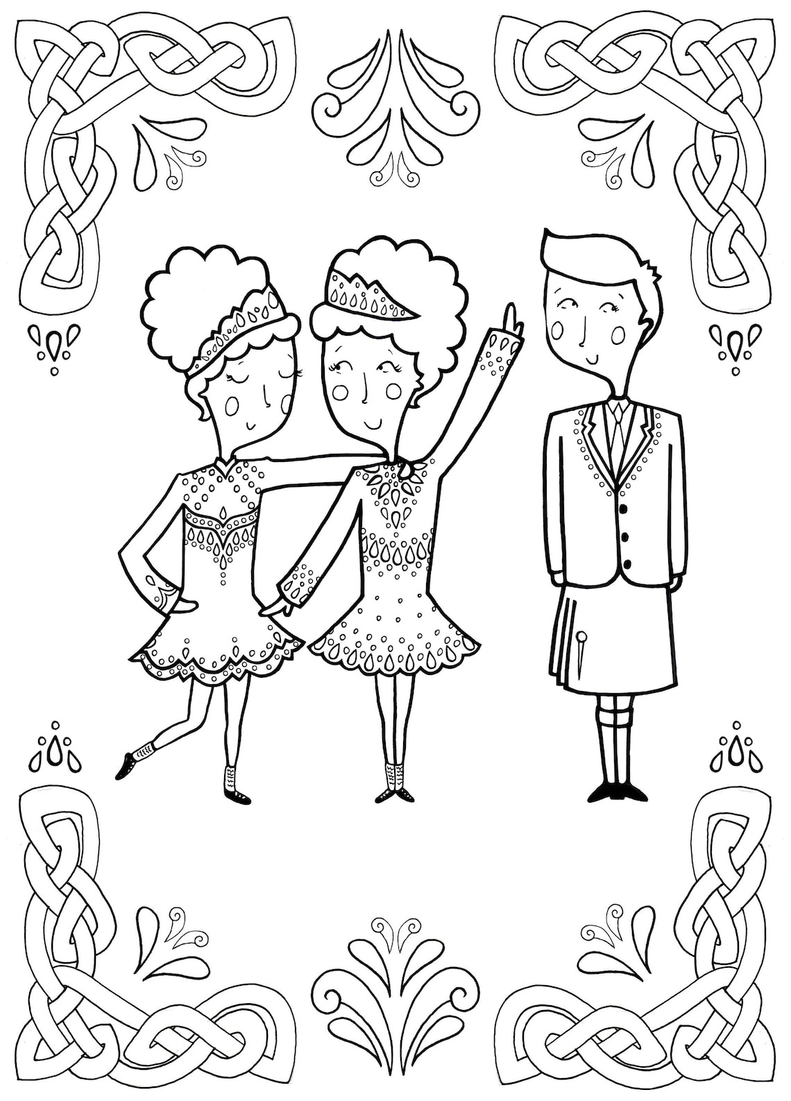 Irish Dancing Colouring Book 3 Etsy