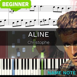 Aline Sheet Music Score - Christophe With Name Note | Sheet Piano | VSheet | VanDT