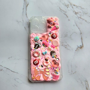 Sugary Pink Candy Phone Case, Kawaii Decoden Case, Magical phone case, Pastel Phone Case, iPhone 15 ProMax