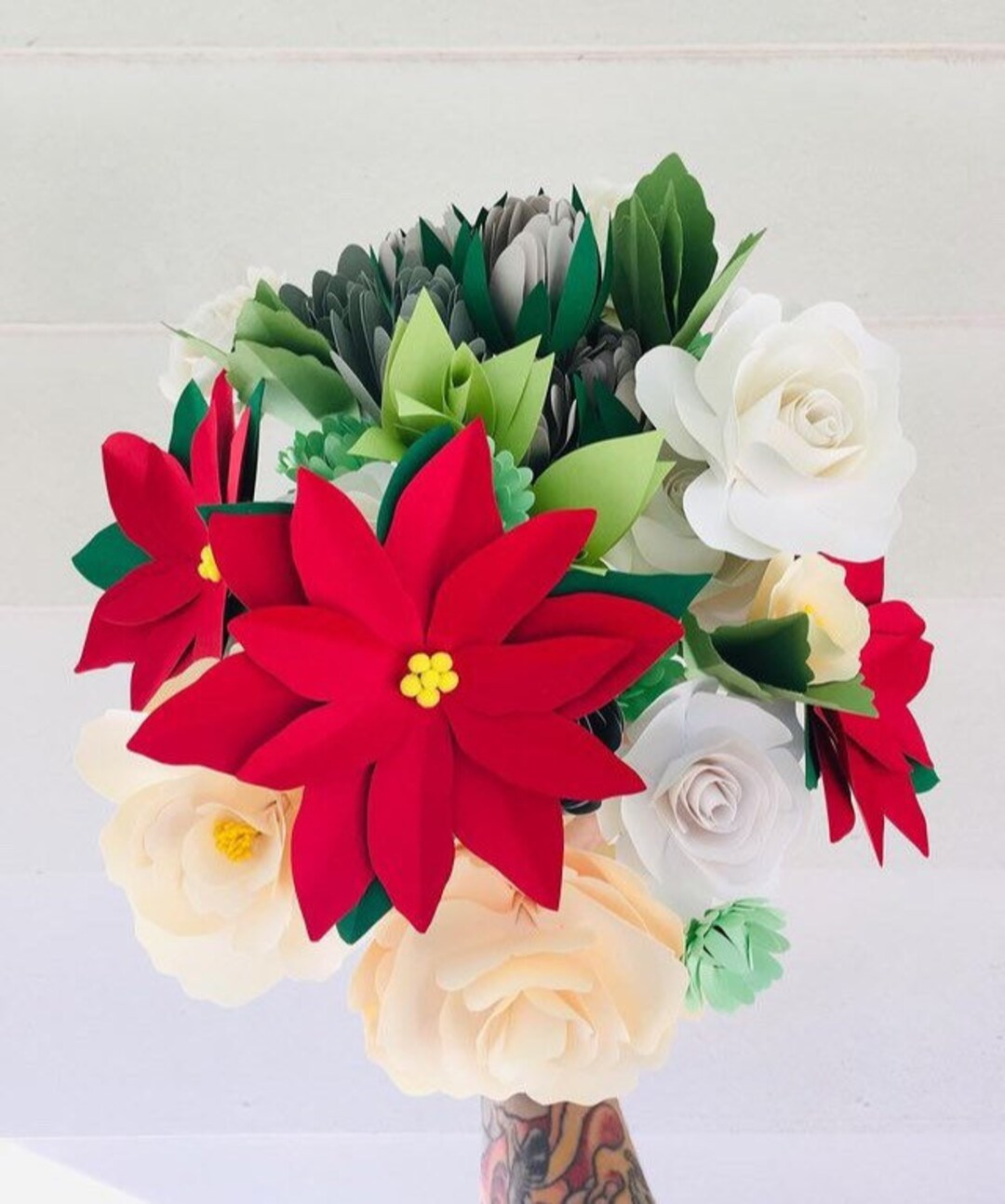 38 Stem Paper Flower Bouquet, Wedding Flowers, Birthday Gift, Paper