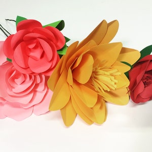 18 stem paper flower bouquet, wedding flowers, birthday gift, paper flowers, bridesmaid bouquet, paper roses, image 8