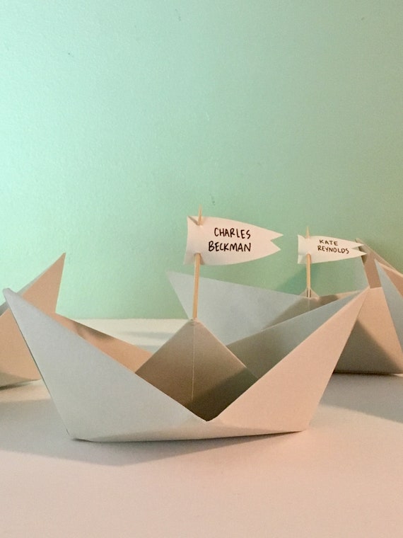 Paper Boat Wedding Decorations Origami Boat Party Etsy