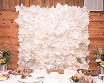 Paper Flower Backdrop, Paper flower wall, Giant Paper Flower, Wedding Arch