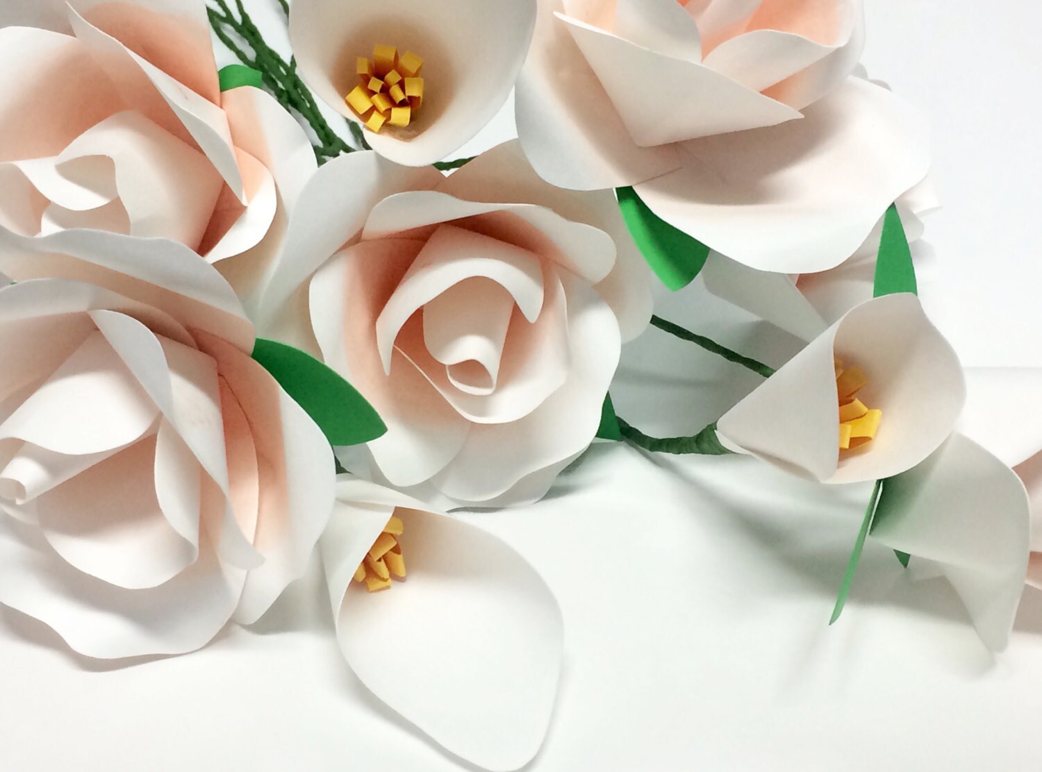 Paper flowers paper flower bouquet wedding flowers birthday Etsy