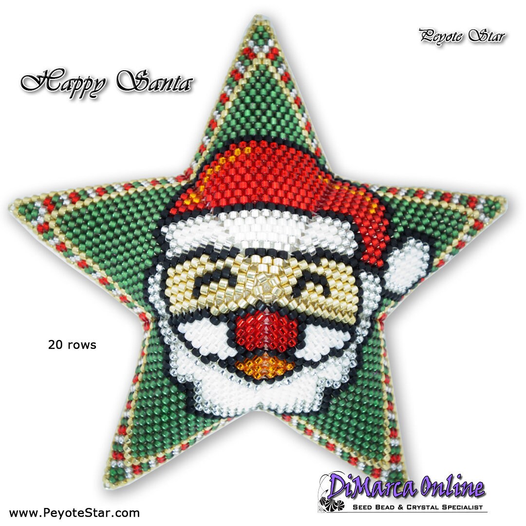 3D PATTERN VALUE PACK Santa 3D Peyote Stars and Balls | Etsy