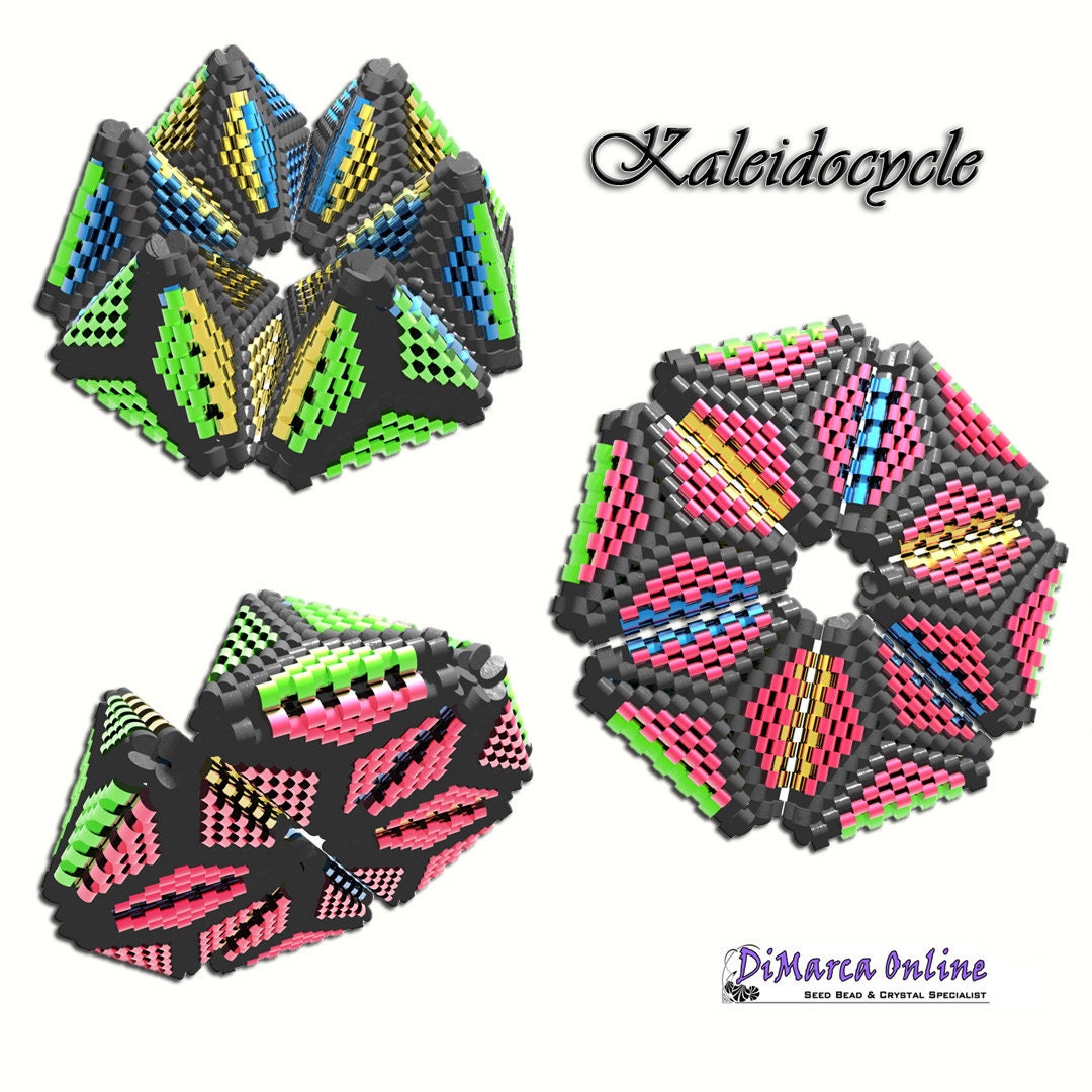 3D KALEIDOCYCLE Beading Pattern/tutorial TURNING TREASURES Etsy