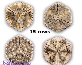 Tutorial 15 rows - 3D Kaleidocycle Beading Pattern/Tutorial VICTORIAN with Basic Instructions - NEW Format