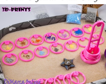 Bead Organizer MINI RINGS with HOLDER Stand - Alphabet, Numbers or Blanks (26 x) - 3D Printed