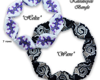 3D KALEIDOCYCLE BANGLES Beading Pattern/tutorial Helix Wave With