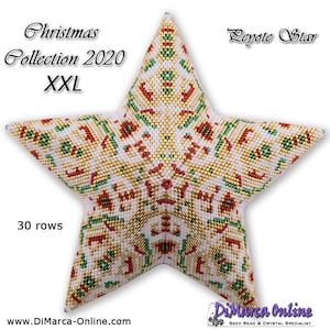 3D Peyote Star Beading Pattern CHRISTMAS COLLECTION 2020 XXL Star with Basic Instructions Tutorial
