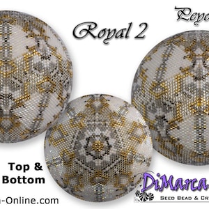 3D Peyote Ball Beading Pattern 15 rows - ROYAL 2 with Basic Instructions Tutorial